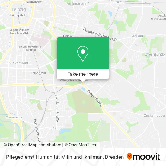 Карта Pflegedienst Humanität Milin und Ikhilman