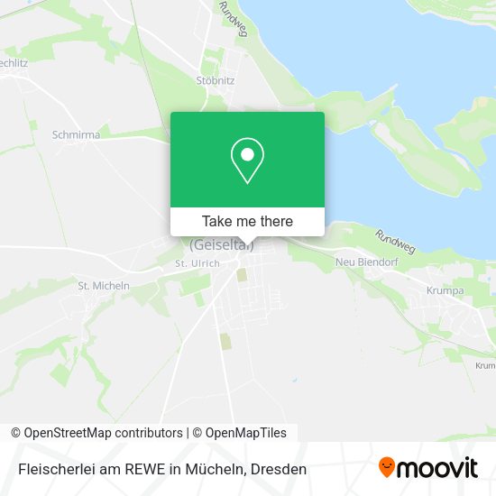 Карта Fleischerlei am REWE in Mücheln