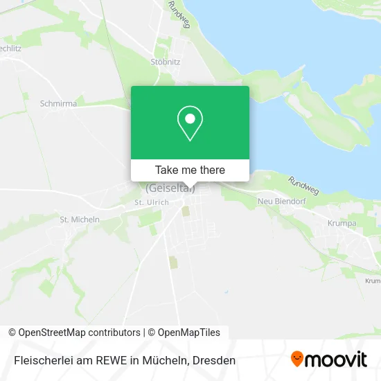 Карта Fleischerlei am REWE in Mücheln