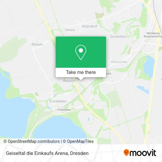 Карта Geiseltal die Einkaufs Arena