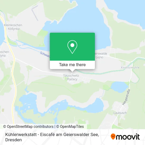 Карта Kühlerwerkstatt - Eiscafé am Geierswalder See