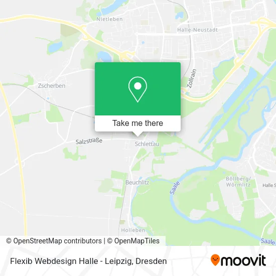 Карта Flexib Webdesign Halle - Leipzig