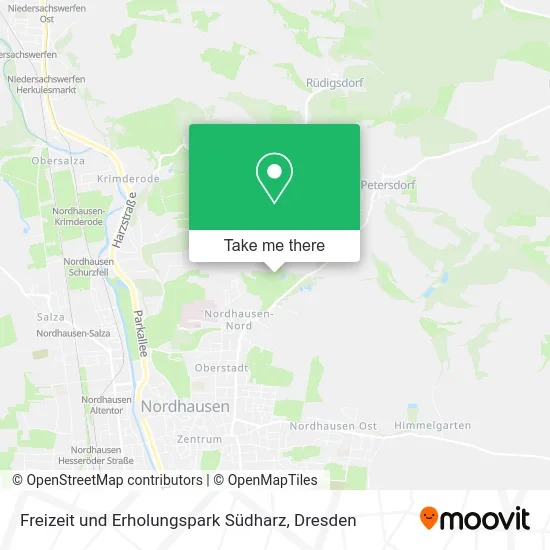 Карта Freizeit und Erholungspark Südharz