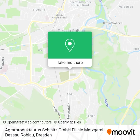 Agrarprodukte Aus Schlaitz GmbH Filiale Metzgerei Dessau-Roblau map