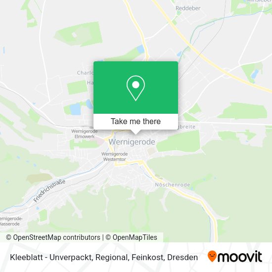Карта Kleeblatt - Unverpackt, Regional, Feinkost