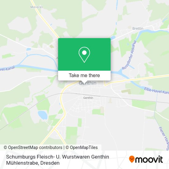 Карта Schumburgs Fleisch- U. Wurstwaren Genthin Mühlenstrabe