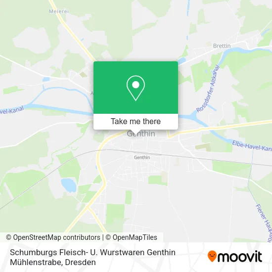 Карта Schumburgs Fleisch- U. Wurstwaren Genthin Mühlenstrabe