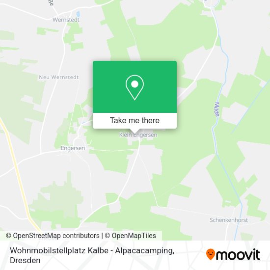 Карта Wohnmobilstellplatz Kalbe - Alpacacamping