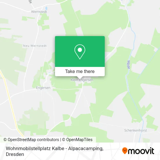 Карта Wohnmobilstellplatz Kalbe - Alpacacamping