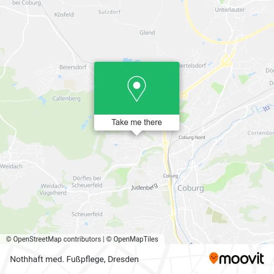 Карта Nothhaft med. Fußpflege