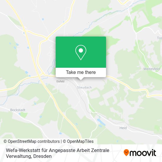 Карта Wefa-Werkstatt für Angepasste Arbeit Zentrale Verwaltung