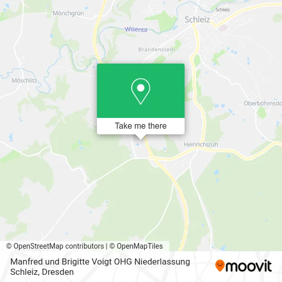 Карта Manfred und Brigitte Voigt OHG Niederlassung Schleiz