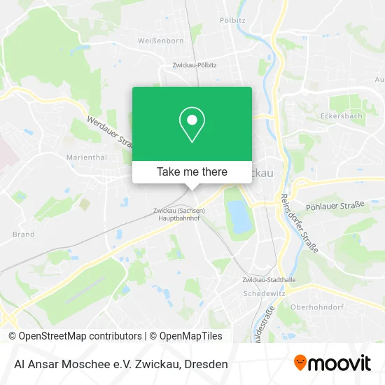 Al Ansar Moschee e.V. Zwickau map