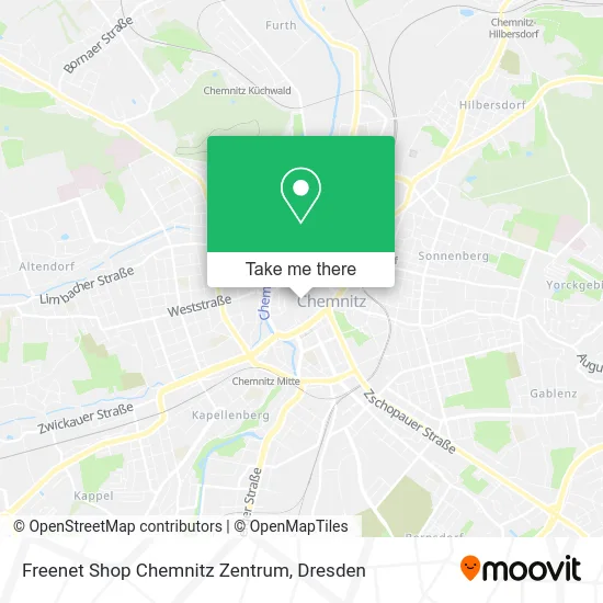 Карта Freenet Shop Chemnitz Zentrum