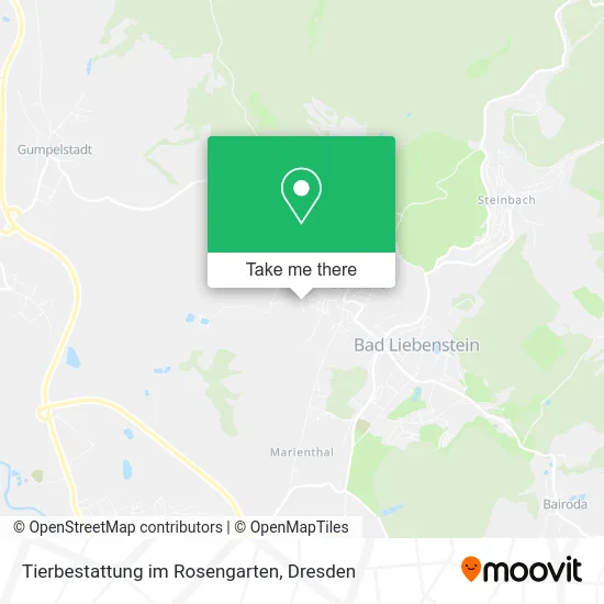 Карта Tierbestattung im Rosengarten
