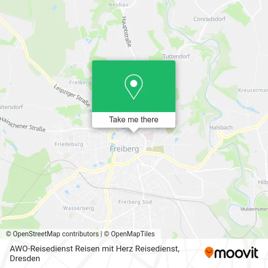 Карта AWO-Reisedienst Reisen mit Herz Reisedienst