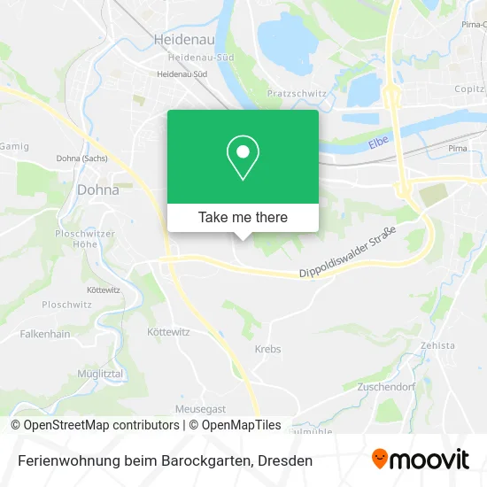 Карта Ferienwohnung beim Barockgarten