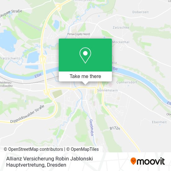 Карта Allianz Versicherung Robin Jablonski Hauptvertretung