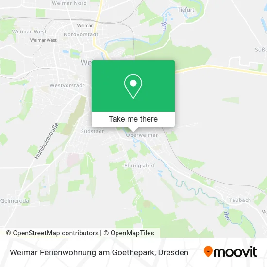 Карта Weimar Ferienwohnung am Goethepark