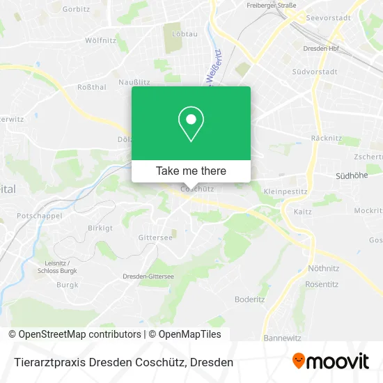 Карта Tierarztpraxis Dresden Coschütz