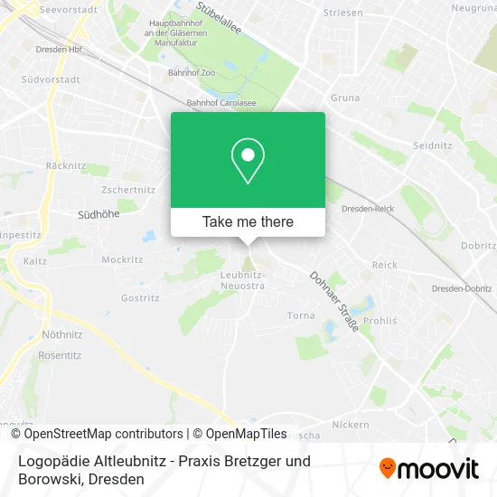 Карта Logopädie Altleubnitz - Praxis Bretzger und Borowski