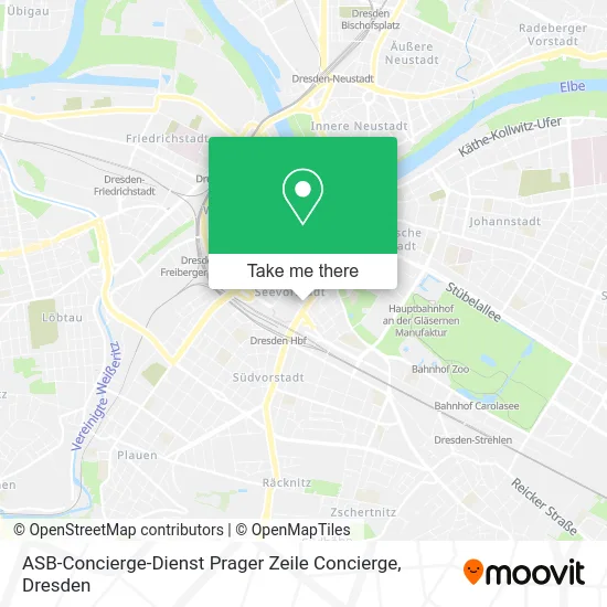 Карта ASB-Concierge-Dienst Prager Zeile Concierge