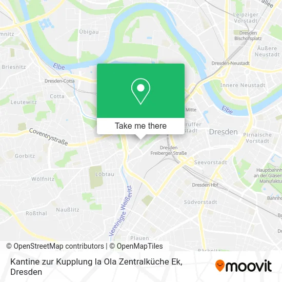 Карта Kantine zur Kupplung la Ola Zentralküche Ek