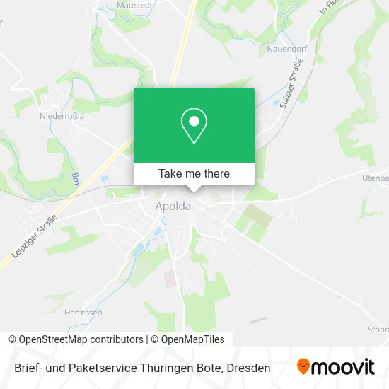 Brief- und Paketservice Thüringen Bote map