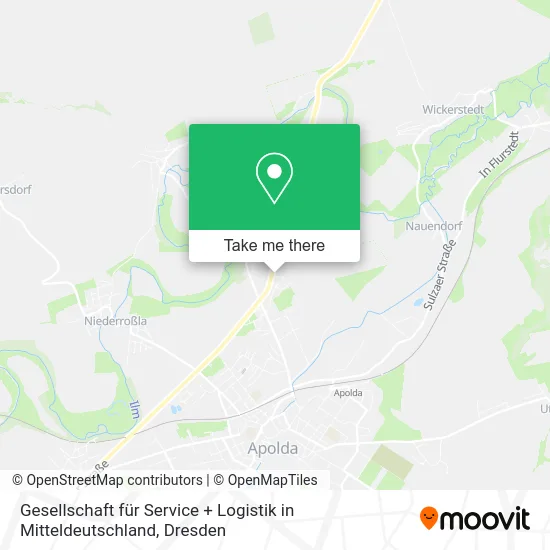 Карта Gesellschaft für Service + Logistik in Mitteldeutschland