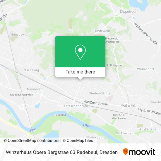 Карта Winzerhaus Obere Bergstrae 63 Radebeul