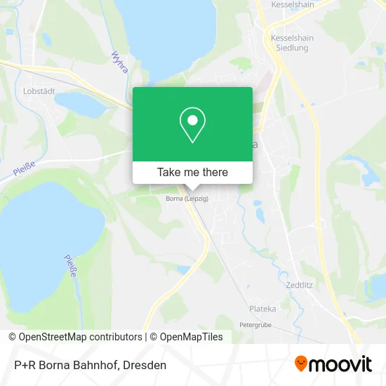 Карта P+R Borna Bahnhof