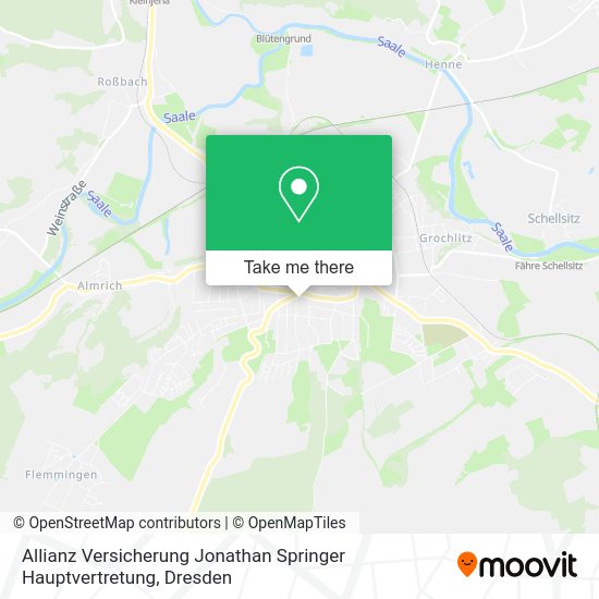 Карта Allianz Versicherung Jonathan Springer Hauptvertretung