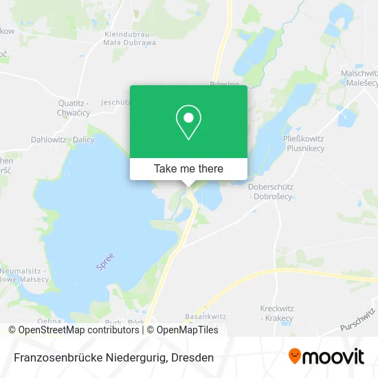 Franzosenbrücke Niedergurig map