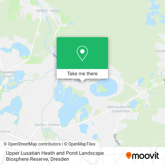 Карта Upper Lusatian Heath and Pond Landscape Biosphere Reserve