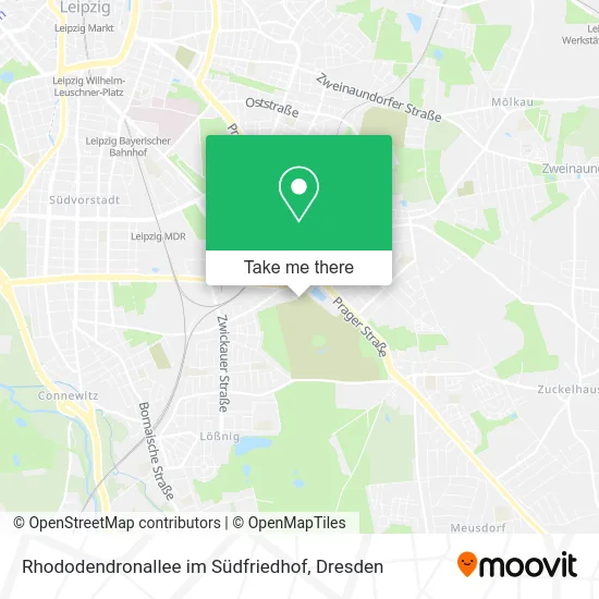 Карта Rhododendronallee im Südfriedhof