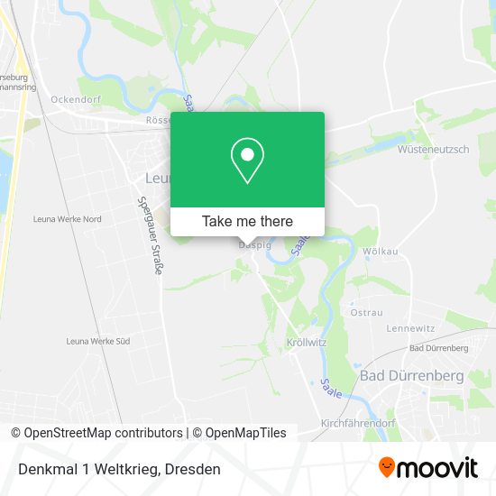 Карта Denkmal 1 Weltkrieg