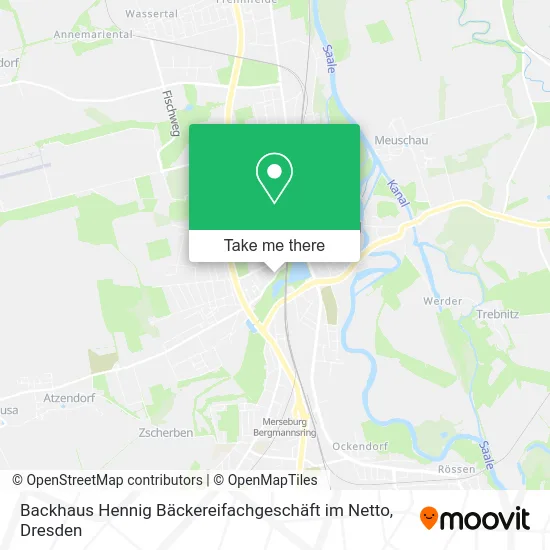 Карта Backhaus Hennig Bäckereifachgeschäft im Netto