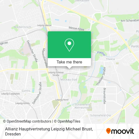 Карта Allianz Hauptvertretung Leipzig Michael Brust