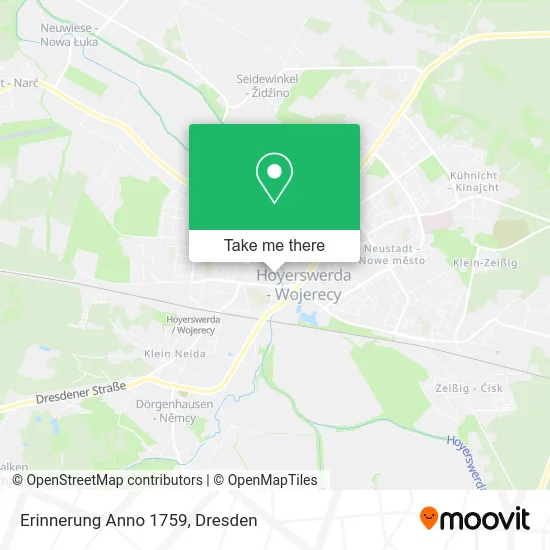 Карта Erinnerung Anno 1759