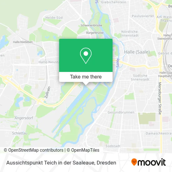 Карта Aussichtspunkt Teich in der Saaleaue