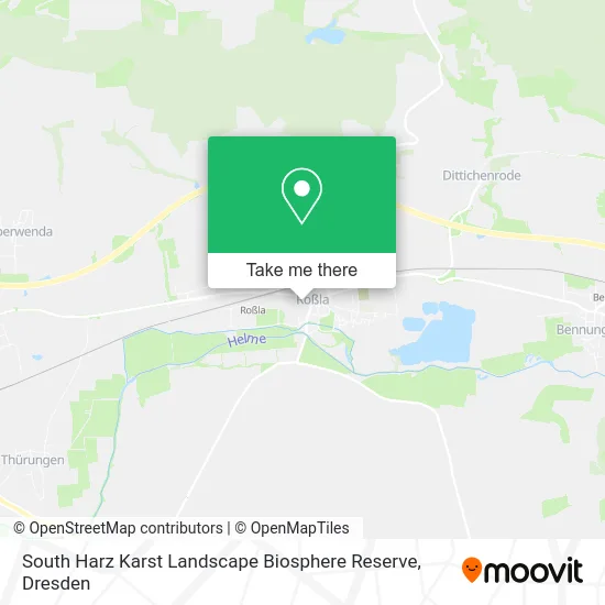 Карта South Harz Karst Landscape Biosphere Reserve