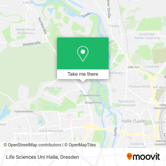 Карта Life Sciences Uni Halle