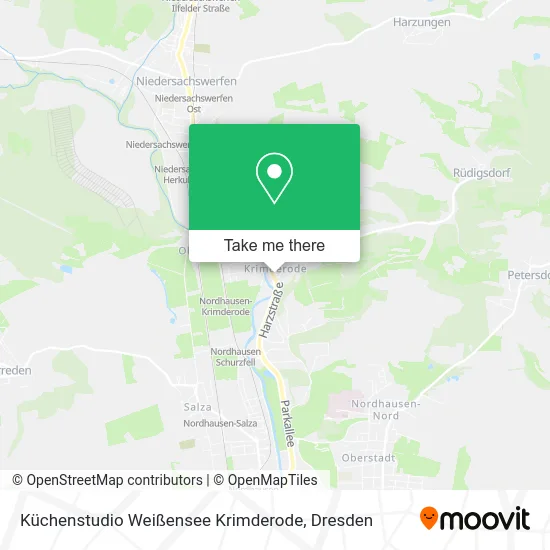 Карта Küchenstudio Weißensee Krimderode