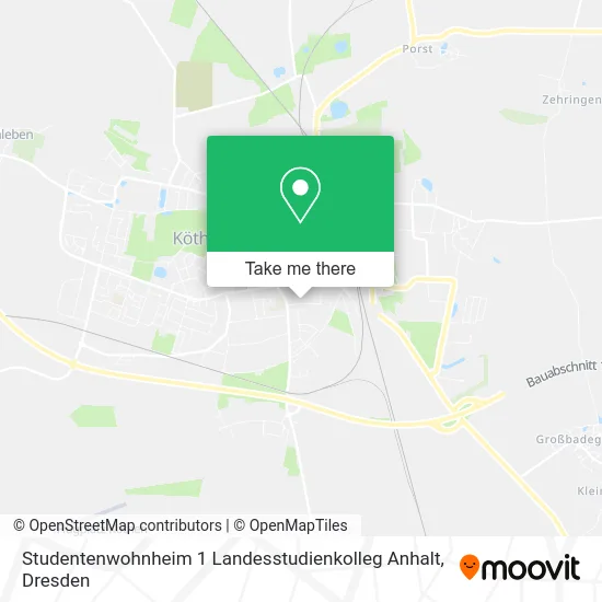 Карта Studentenwohnheim 1 Landesstudienkolleg Anhalt