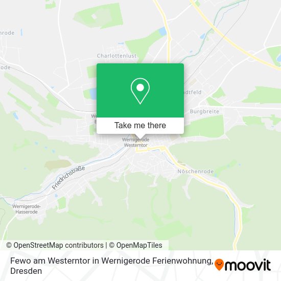 Карта Fewo am Westerntor in Wernigerode Ferienwohnung