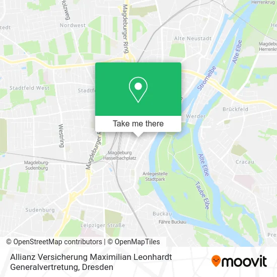 Карта Allianz Versicherung Maximilian Leonhardt Generalvertretung