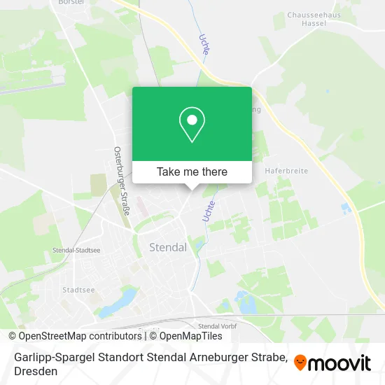 Карта Garlipp-Spargel Standort Stendal Arneburger Strabe