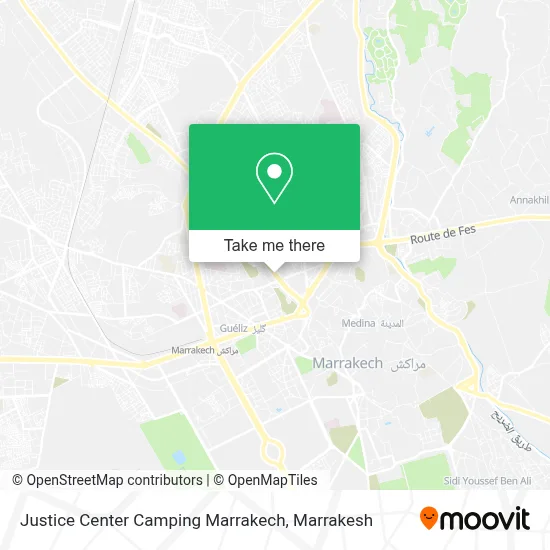 Justice Center Camping Marrakech map