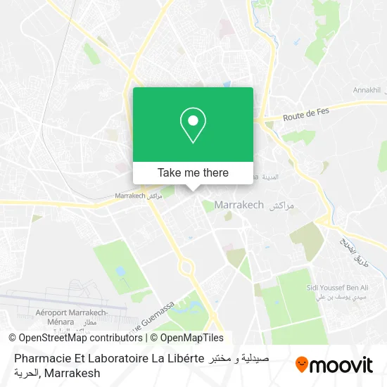 Pharmacie Et Laboratoire La Libérte صيدلية و مختبر الحرية map