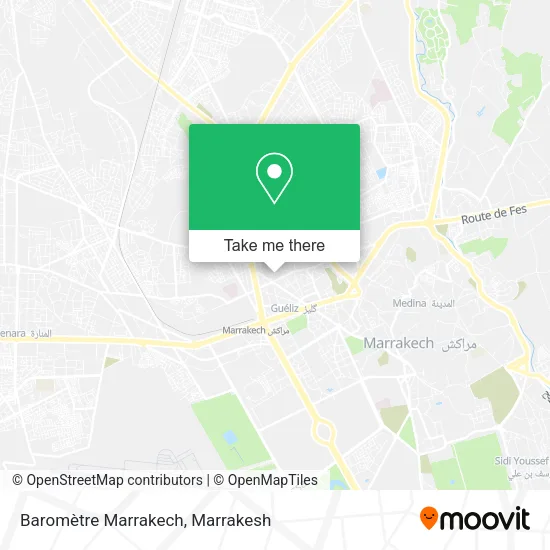 Baromètre Marrakech map